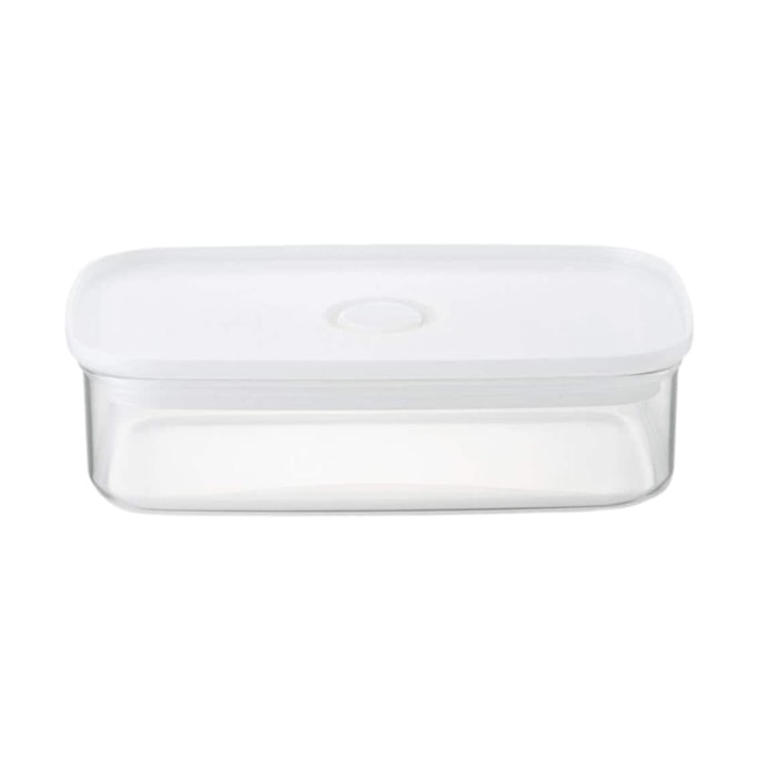 日本MUJI无印良品 可带盖微波阀密封保存容器 中号饭盒 约 12×20×5.5 厘米