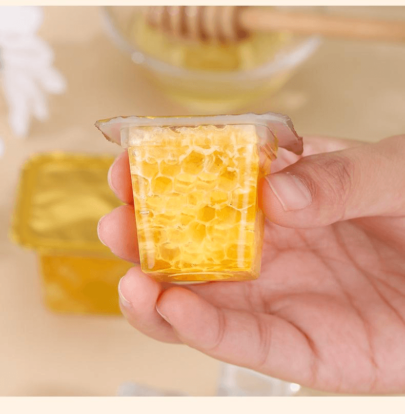 【中国直邮】 花知酿 蜂巢蜜嚼着吃纯正独立包装整块泡水即食鲜切蜂巢蜜6杯180g*1袋