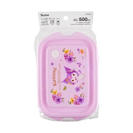 Kuromi Pastel Pattern Food Container 500ml 2-Pack Airtight Storage Box