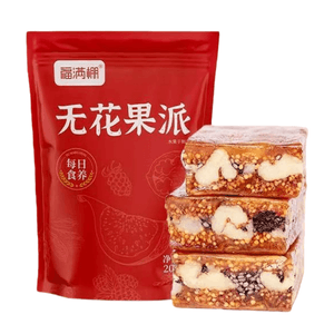 Yuanqi Huangqi Codonopsis Pilosula Fig Pie [1 Bags] 200g With Added Black Sesame, Dried Mulberries, And Walnuts [Low Calorie Treasure Snack To Satisfy Cravings]