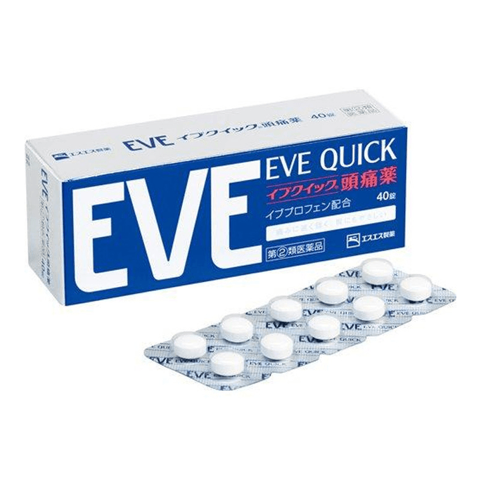 【日本直邮】SS制药 EVE QUICK止痛片迅速起效40片