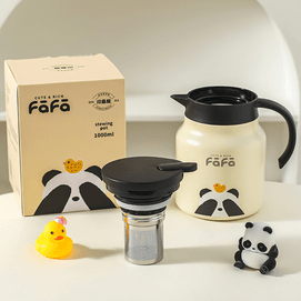 Panda FaFa Tea Infuser Thermos,316 Stainless Steel Liner,33.81 fl oz 