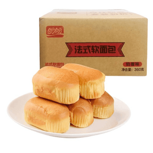 French Soft Bread Nutritious Breakfast Small Bread Whole Box Of Cake About 18 Pieces360g*1 Box