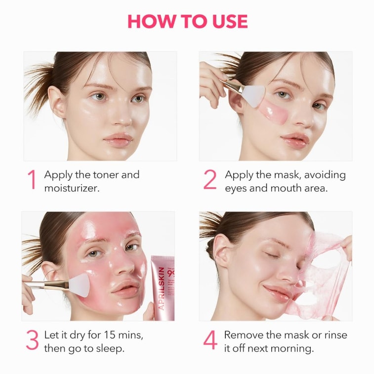 韩国 aprilskin 烟酰胺夜间紧致面膜80ml 5