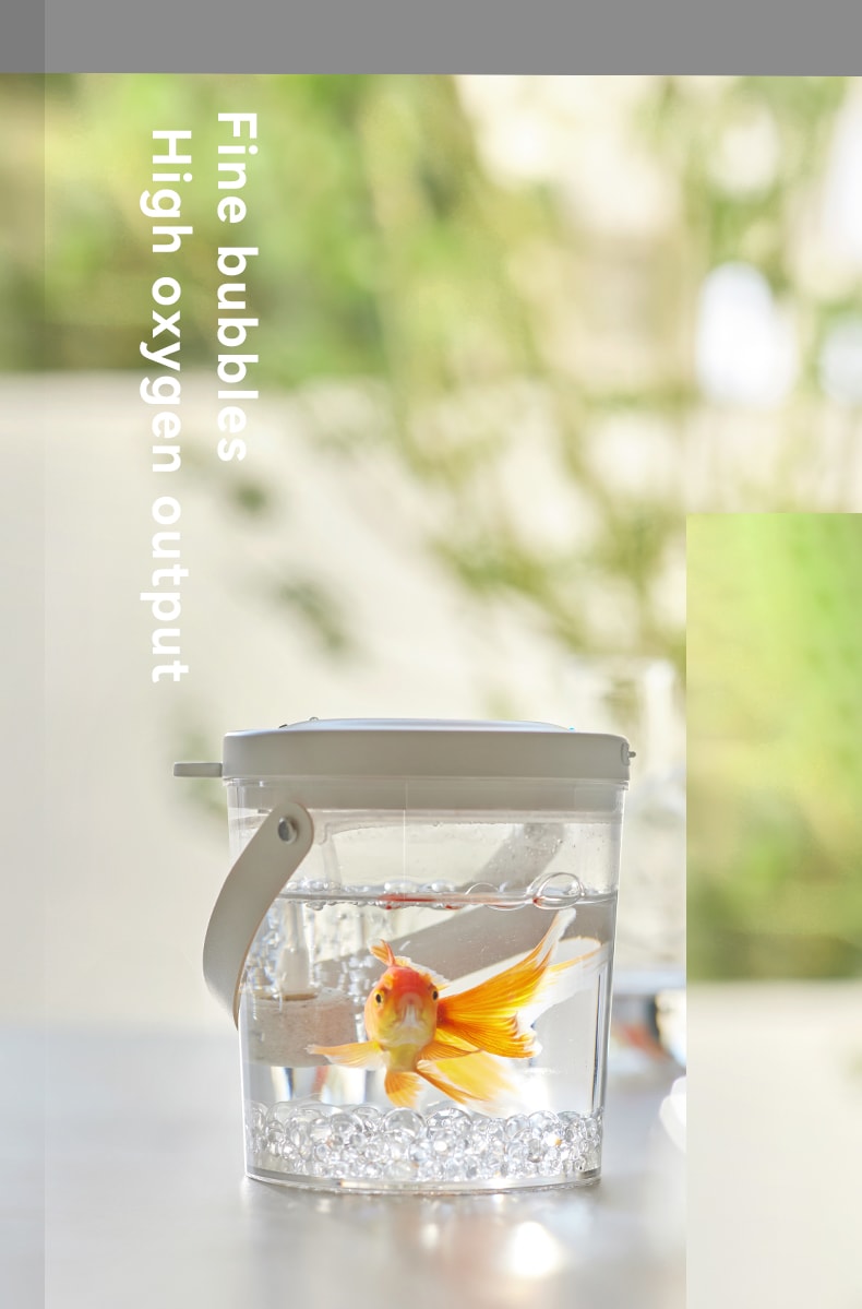 OLAYKS 魚缸新款小型桌上型工作便攜式戶外打氧無線注氧金魚缸
