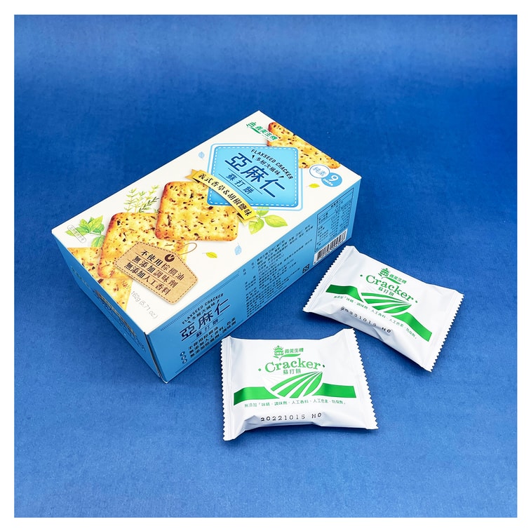 [台湾直邮] 义美 亚麻仁苏打饼 162g 9入 3