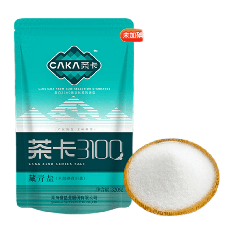 Tea Card 3100 Tibetan Green Salt [320g] Uniodized Edible Salt