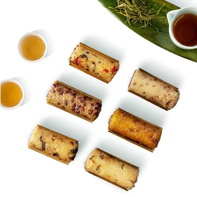 悟实 端午节 绿茶甘栗竹筒粽子 200g(含竹筒)  清真粽子 茶粽  真茶叶 真果脯果干 唇齿流茶香 轻糖微甜 茶香四溢 无荤油 真健康