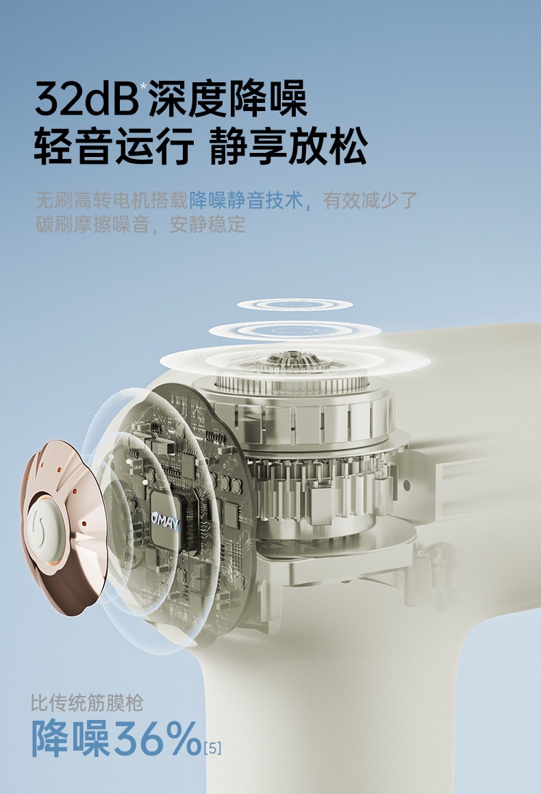 【中国直邮】 佑美 迷你筋膜枪肌肉按摩器男士女生多功能按摩枪颈膜枪静音专业级 象牙白 1个