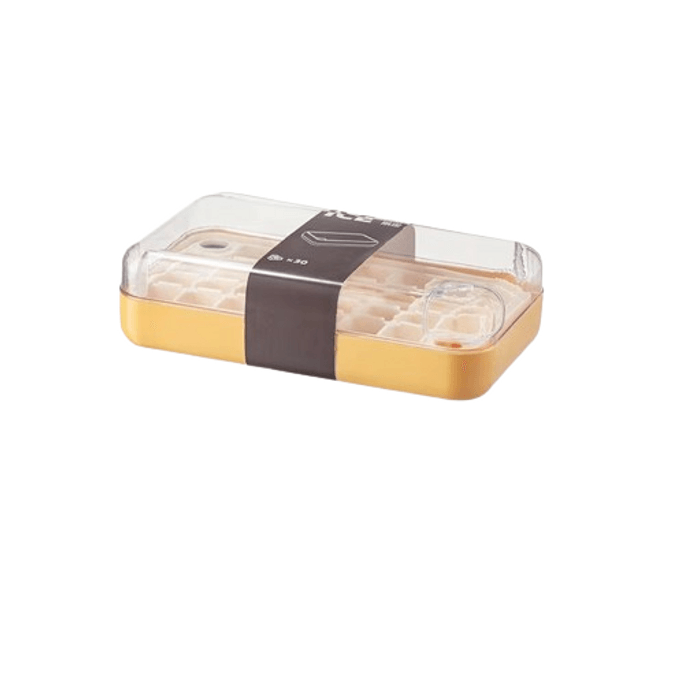 Ice Cube Molds Food Grade Press Ice Compartment For Home Use Coral Yellow Single Layer 30 Compartments