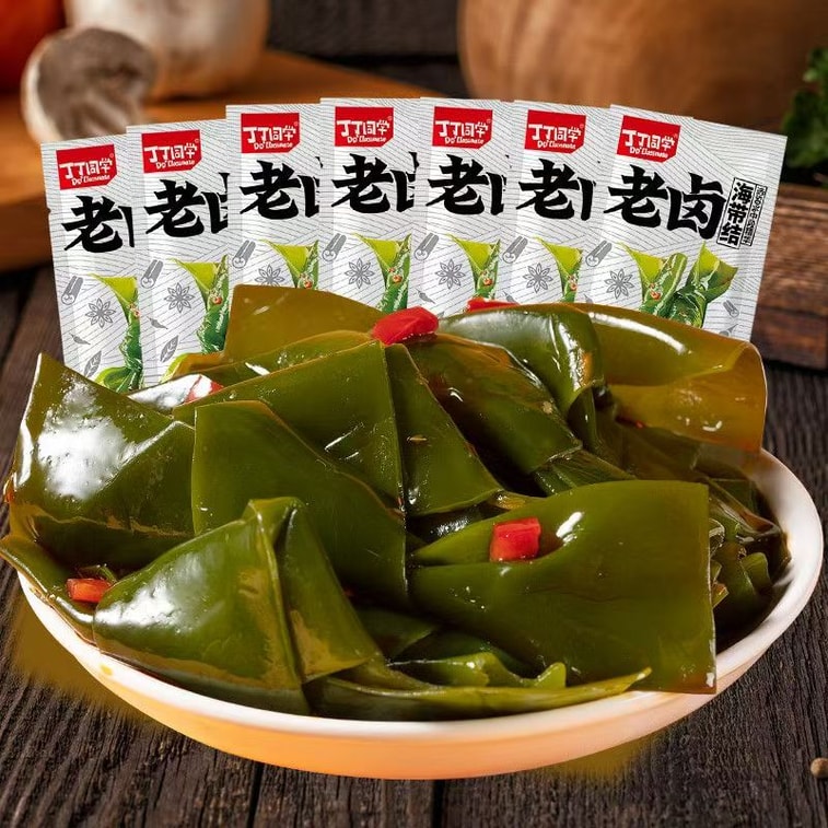 丁丁同学 老卤海带结大结厚海带开袋即食休闲食品25g*4包 4