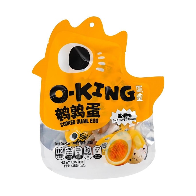 盐津铺子 O-KING蛋皇 鹌鹑蛋 盐焗味 128g