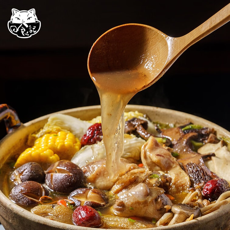 [중국 직송] 니시지 윈난 포르치니 버섯 수프 베이스 200g 3가지 신선한 버섯과 표고버섯을 넣은 매콤하지 않은 핫팟 베이스 7