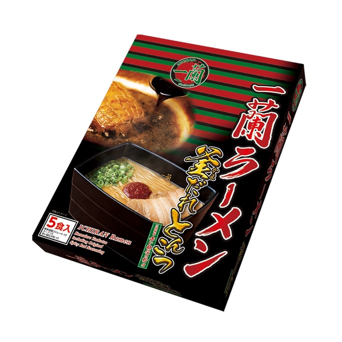 【日本直送品】一蘭ラーメン 濃厚とんこつラーメン 1箱(5人前)