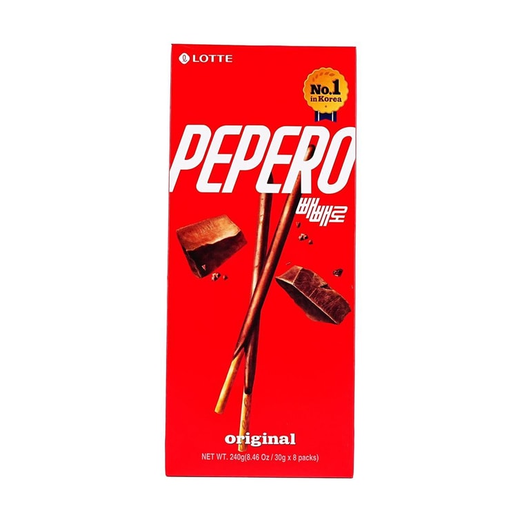 韩国LOTTE乐天 PEPERO 巧克力饼干脆棒 一盒有8包 240g【Stray Kids代言同款】【包装随机发】 9