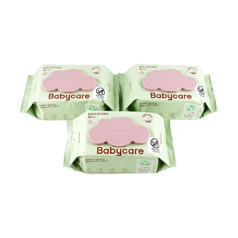 BC BABYCARE 婴幼儿手口湿巾 婴幼儿手口屁屁湿纸巾 80Count 3-pack 12