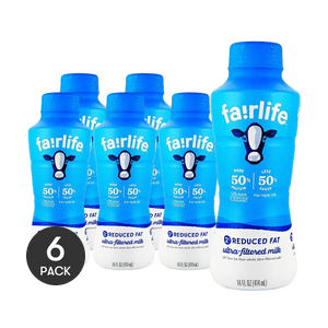 Fairlife 2% Reduced Fat Ultra-Filtered Milk, Lactose Free,14 fl oz *6【6 Packs】【Low Sugar High Protein】