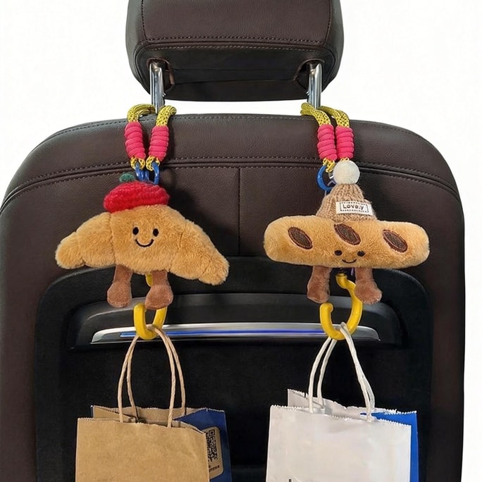 Leap&Bloom 「法棍包」汽车挂钩创意车载挂钩车内收纳挂钩车用座椅背后排置物挂钩 1个