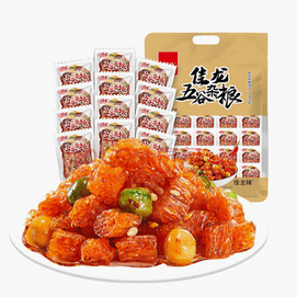 佳龙 【童年回忆零食】 五谷杂粮辣条 甜辣味 网红爆款解馋小零食 16克*20包【豌豆与辣条的碰撞】