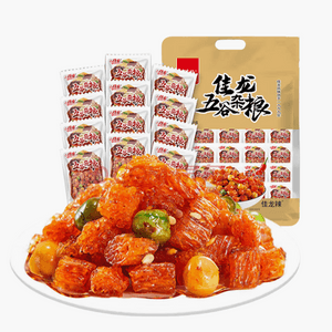 佳龙 【童年回忆零食】 五谷杂粮辣条 甜辣味 网红爆款解馋小零食 16克*20包【豌豆与辣条的碰撞】