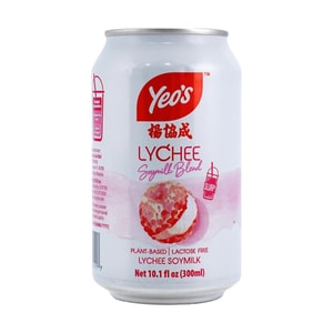 新加坡YEO'S杨协成  荔枝味豆奶 罐装 300ml【植物基0乳糖】