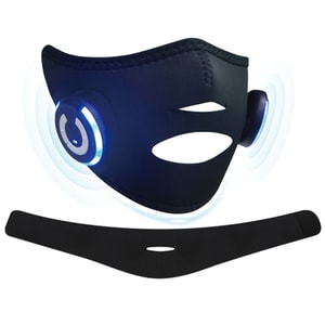 [일본 인기] 페이스리프팅 V페이스 리프팅 & 탄력 강화 뷰티 마사지 마스크, 블랙 1개