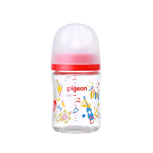 【Livraison directe du Japon】 Biberon en verre résistant à la chaleur PIGEON nouvelle génération 160 ml, large ouverture, sensation naturelle imitant l'allaitement, anti-colique, modèle musical