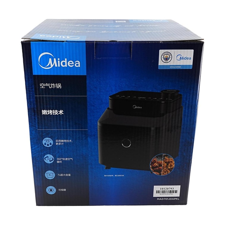 MIDEA美的 超嫩力空气炸锅 家用一体多功能可视化大容量蒸汽烤箱 无油低脂不粘薯条机 7L 12