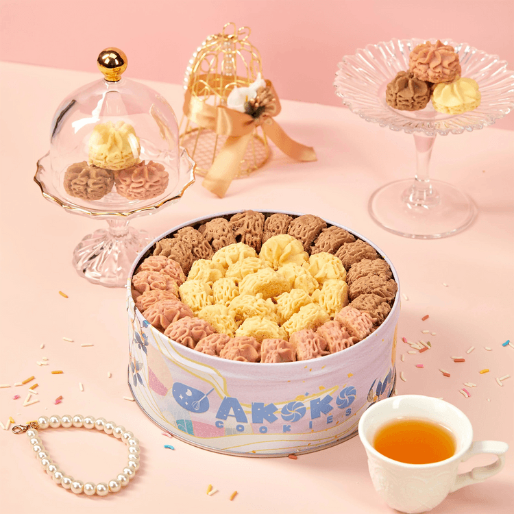 Akoko フランス産3種フレーバークッキーギフトボックス、8.11オンス - Yami