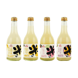 生龙 米露甘酒 桂花味+桃子味+百香果味+原味 300ml*4瓶【4种口味组合装】【酒精度0.5%vol】【低度微醺甜酒】