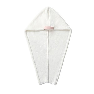 【中国直送】FaSoLa クラウドソフトヘアドライキャップ ホワイト（1個）速乾性 厚手 吸水力抜群 幅広 伸縮性 シャンプータオル/シャワーキャップ