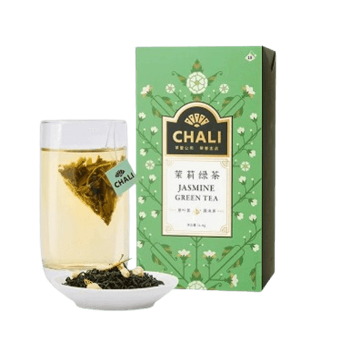 【中国直送】チャリ ジャスミン緑茶、ジャスミンフラワーティー、春摘み緑茶、ハーブティー、ホットブリューティー、ティーバッグ、1箱