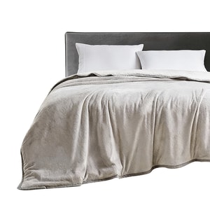 Extra-large thickened blanket  Grey 1  piece 2.28*2.74 m