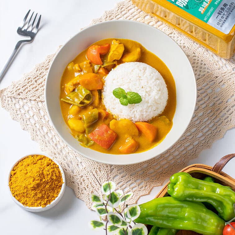 [중국에서 직접 우편 발송] 지델리 카레 가루 100g 봉지 태국식 카레 라이스 치킨 마리네이드 쇠고기 생선 완자 양념 4