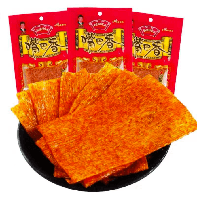 中國 直郵 嘴巴香 親嘴辣片 兒時的辣條懷舊大辣片網紅休閒零食麻辣小吃 18g*3包