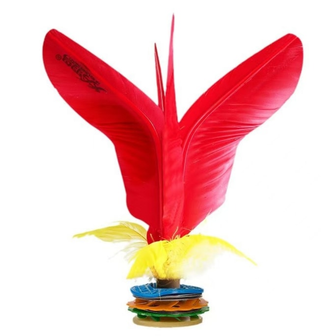  Cowhide base and goose feather shuttlecock 19cm