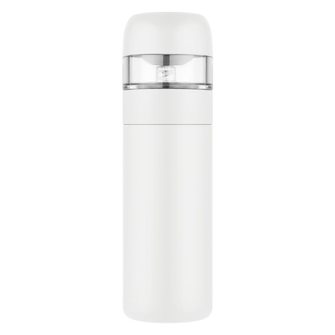 300ml Stainless Steel Water Bottle with Glass Tea Infuser Filter white 1 pc