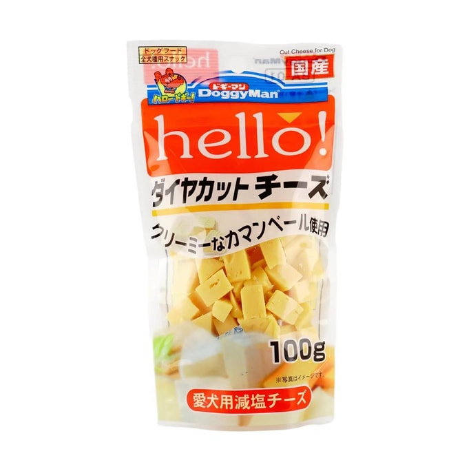 日本DOGGYMAN多格漫 Hello 狗狗奶酪芝士块 减盐零食 训练奖励宠物零食 100g