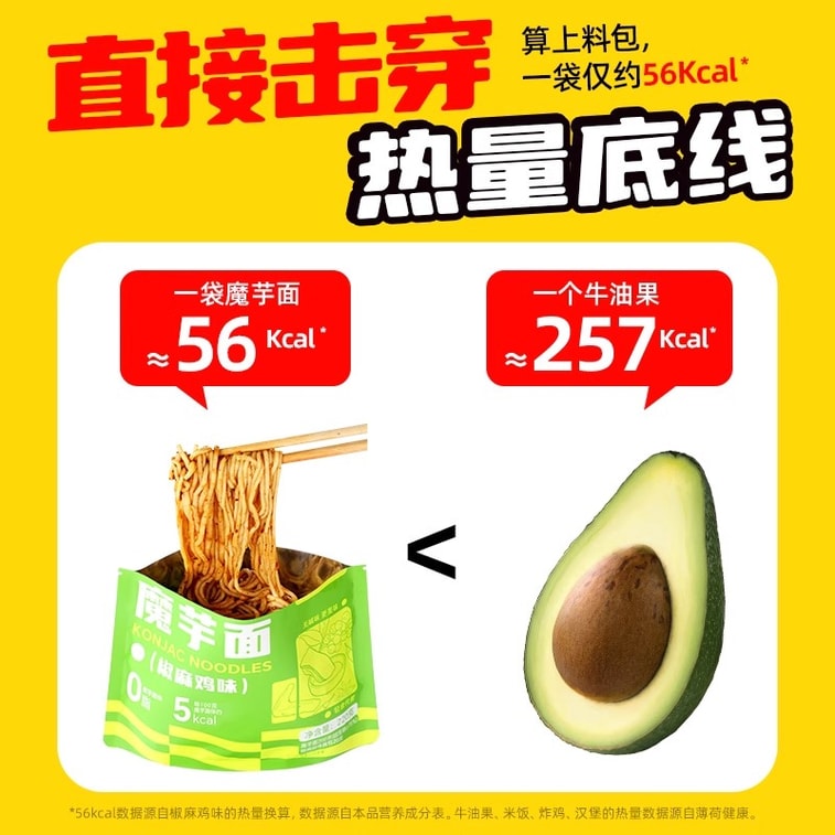 Konjac Cold Noodles Ready-to-Eat Low-Calorie Fat Reduction black duck flavor 220g/bag 4