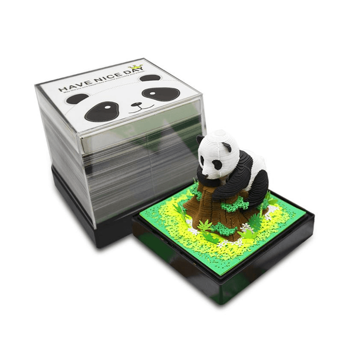 【中國直郵】2025年日曆客製壓克力手撕文創國潮禮品禮物紙雕熊貓台歷3d英文日曆1盒