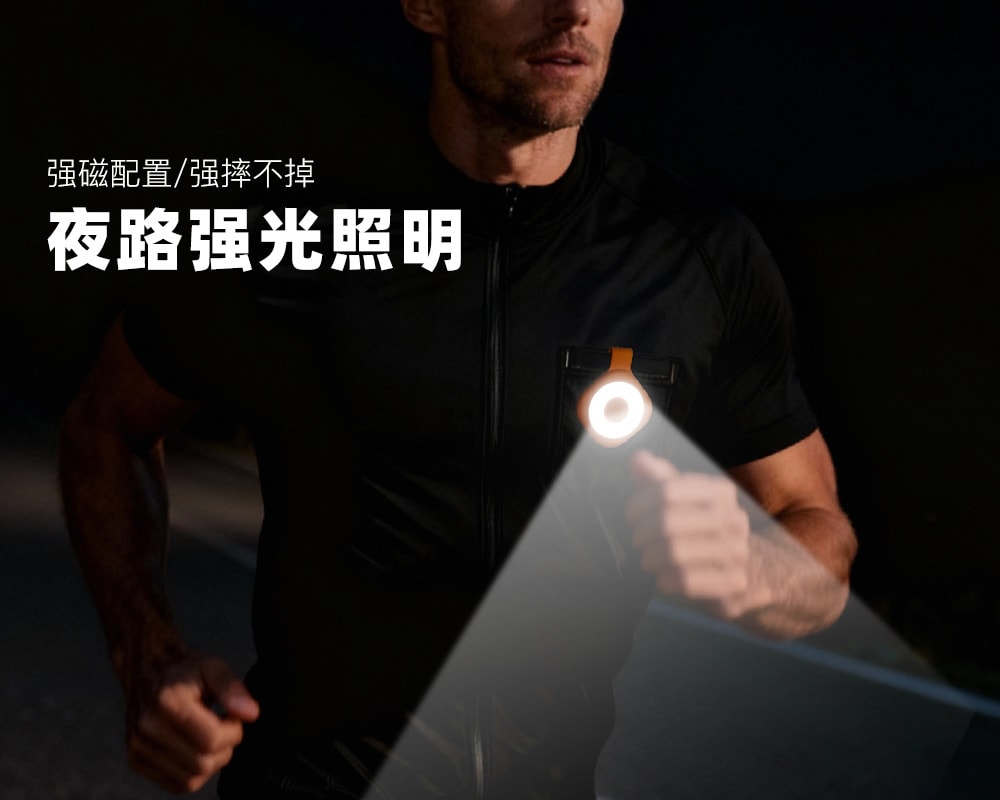 【中国直邮】 晶雅家 X 型磁吸补光灯 户外强光便携迷你手电筒 摄影直播专用 LED 补光灯 橙色 一台装