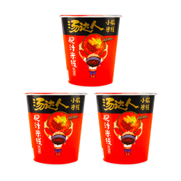 【超值装】汤达人 肥汁米线 骨汤速食方便粉丝 杯装 98g*3盒