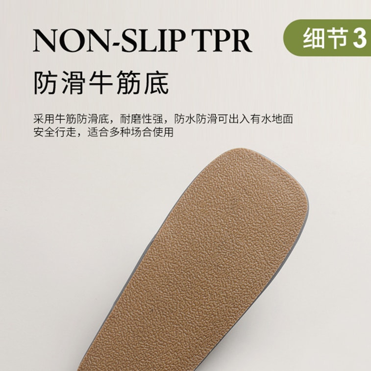 [Expédition directe depuis la Chine] HSPM Chaussures d'intérieur en cuir véritable, blanc 39-40, 1 paire, sensation de luxe, respirantes, absorbant la transpiration, semelle souple antidérapante, pantoufles en lin 6