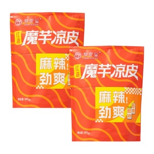秦食皇 魔芋凉皮 红油麻辣味 305g 2包【低脂低卡轻食代餐】【亚米独家】