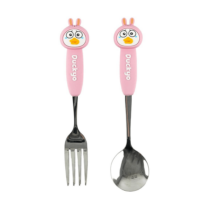 Xiao Liu Duck Collaboration 304 Stainless Steel Spoon Set Rabbit Duck