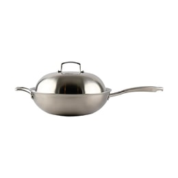Stainless Steel Chinese Wok with Lid 32*9.5cm