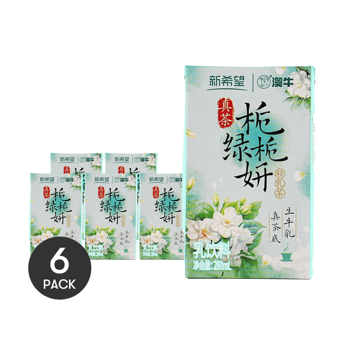 新希望x澳牛 梔梔綠妍 輕乳茶 250ml *6【6份超值裝】【清香沁脾 甘醇柔滑】