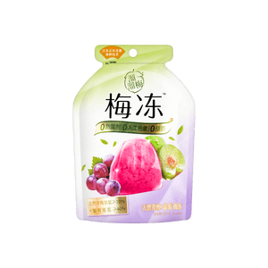 溜溜梅凍 魔芋果凍布丁 天然青梅+葡萄口味 120g【0脂低卡】