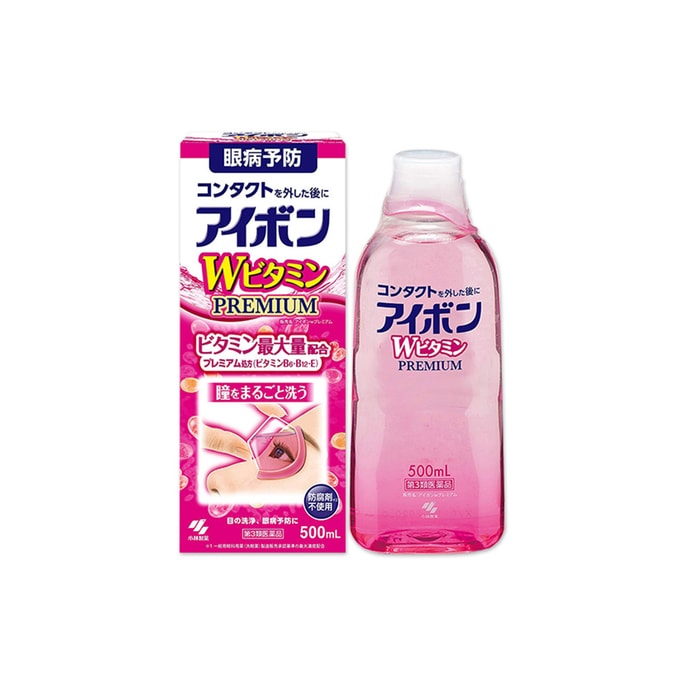 【日本からの直送】KOBAYASHI 小林製薬 目の疲れを和らげる目薬 ピンク 清涼度3～4 500ml ダブルビタミン配合で目の病気を予防