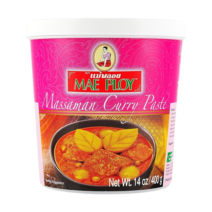 Thai Massman Curry Paste , Matsaman Flavor, 14 oz 【For Beef , Meat】【No MSG , NO Preservative】